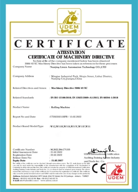 Rolling Machine Certificates